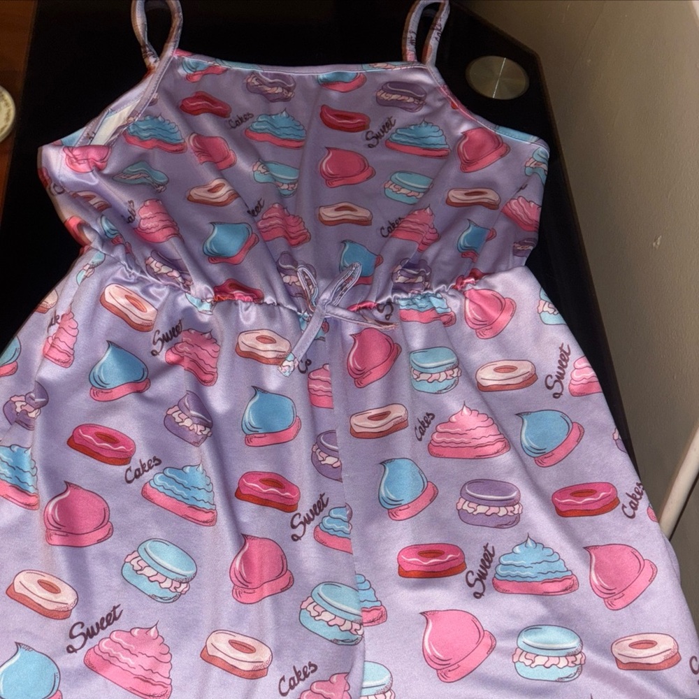 Sweet Treats Girls Romper  - Purple and Pink